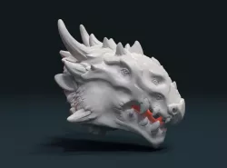 Demon Dragon Head 3D print model