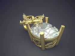 Detailed and Textured Beautiful Fancy Pendant 3D print model