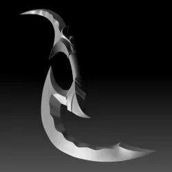 Diana Blood Moon Sword printable model Fanmade  3D print model