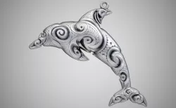 Dolphin Necklace 3D print model