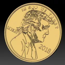 Donald Trump Coin - 3D Printable 3D print model