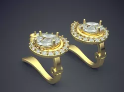 Earrings With Diamonds 327 3D print model