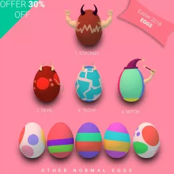 easter eggs 3D print model