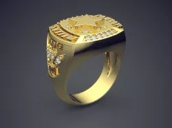 Elegant Luxurious Thick Man Ring 3D print model