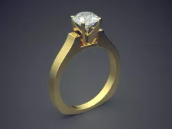 Engagement Ring With Diamond 1625 3D print model