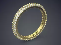 Engagement Ring With Diamonds on the Rim 3D print model