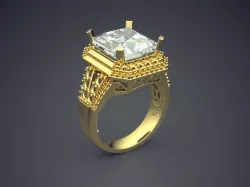 Extravagant Thick Diamond-Ring for Men 3D print model