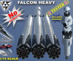 Falcon Heavy and Falcon 9 3D print model