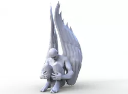 Falling Angel Sculpture 3D print model
