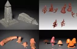 Fantasy Elf Forest Basing Details Pack 3D print model