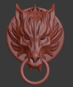 Final Fantasy VII Advent Children Clouds wolf emblem Fenrir  3D print model