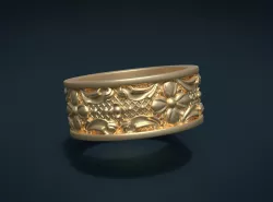 Flower Ring 3D print model