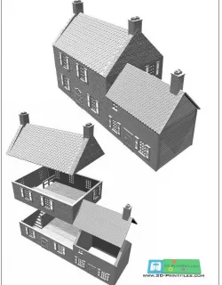 france or ardennen building -stl file 3D print model