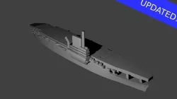 French Bearn Class Aircraft Carrier 3D print model