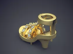 Funny Shoe-Shaped Pendant with Diamonds 3D print model