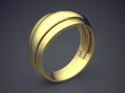 Futuristic Design Thick Engagement Ring for Men 3D print model