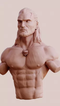 Geralt of Rivia  3D model print  3D print model