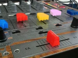 Ghostly Pro-Audio Fader, Crossfader, and Knob assortment for mixers, midi, dj, etc