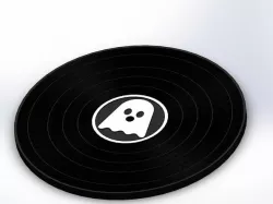 Ghostly Vinyl Record Coasters