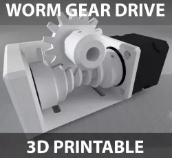 Globoid Worm Gear Drive 3D print model