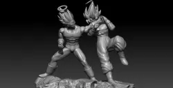 Goku VS Vegeta all 3D print model 3D print model