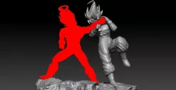 Goku VS Vegeta first part Goku 3D print model