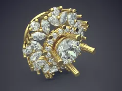 Gorgeous Classic Pendant Fully Diamonds 3D print model