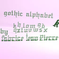 Gothic Alphabet 3D print model