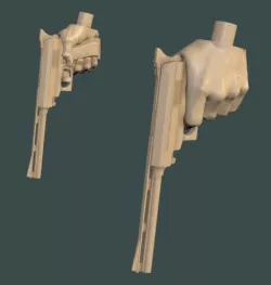 Gun Hands - Left and Right 3D print model