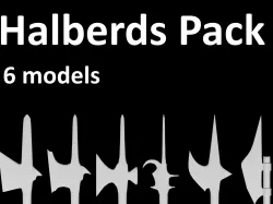 Halberds Pack 3D print model