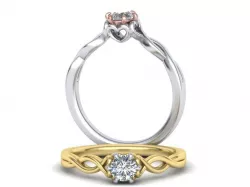 Heart Engagegment ring 6prong  0240 3D print model