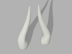 Horns for cosplay 3D print model