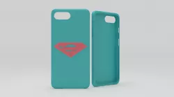 iphone 7 plus blue acean cases superman thema 3D print model