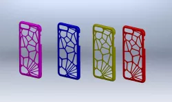 Iphone 8 plus case - Voronoi style - Fully functional 3D print model