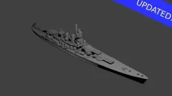 Italian Littorio Class Battleship 3D print model