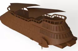 Jabba The Hutt s Sail Barge Ship 3D model 3D print model