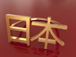 Japan Kanji ring  3D print model
