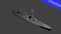 Japanese Fuso Class Battleship 3D print model