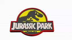 Jurassic Park Logo -  3D print model