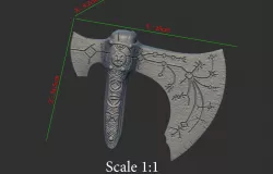 Leviathan AXE Head - Weapon Kratos - God Of War 2018  3D print model
