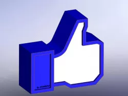 Like - Dual Color 3D LIKE icon