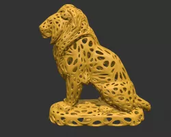 Lion 2 Sculpture 3d print model  3D print model