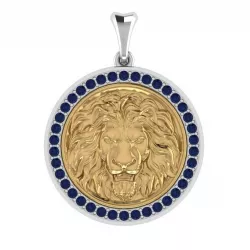 lion pendant with stones  STL 3D print model 3D print model