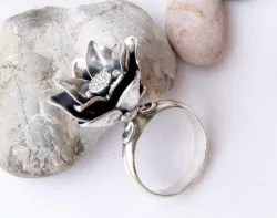 Lotus flower ring printable jewelry model 3D print model