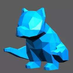 Low Polygon Pom dog model 3D print model 3D print model