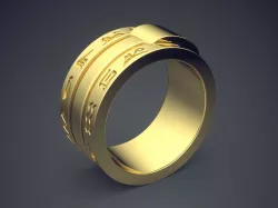 Luxurious Extraordinary Unique Thick Man Ring 3D print model