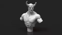 Male Lesser Demon of Hell miniature Bust 3D print model