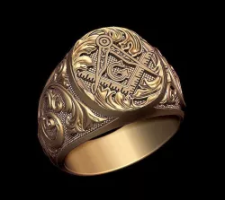 masonic ring 3D print model