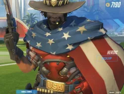 McCree USA Belt Buckle Overwatch 3D print model