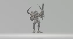 Mech Knight with Dual Autocannons 3D print model